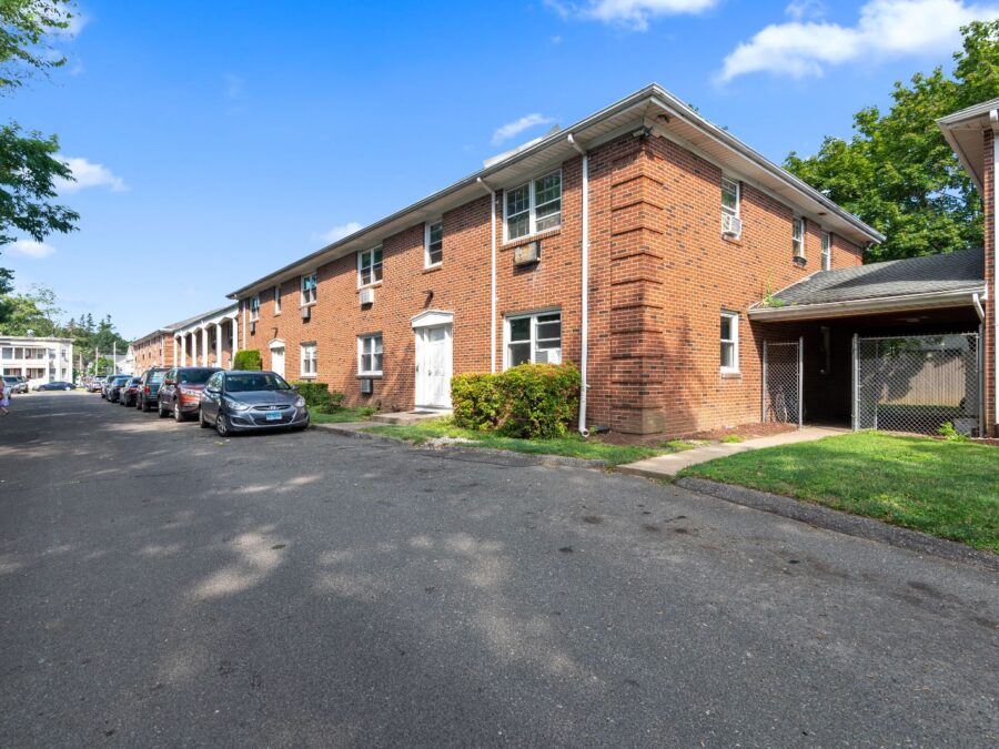 Walkways and lawn